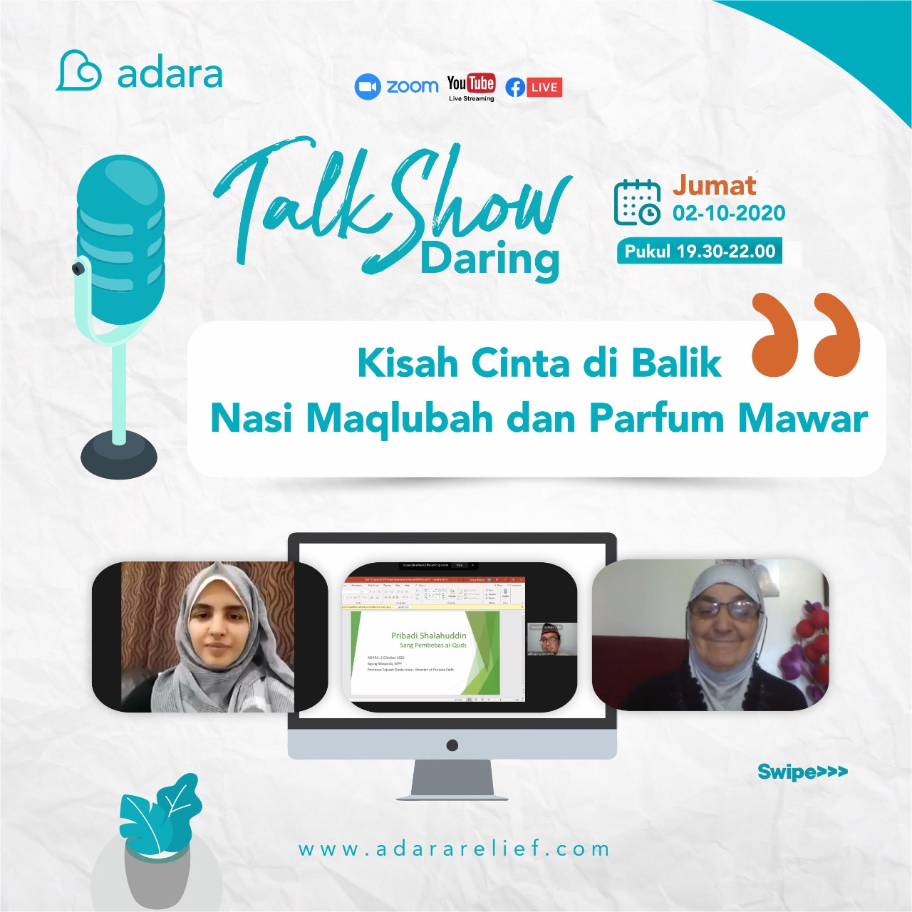 Selenggarakan Talkshow Daring, Adara Ajak Masyarakat untuk Mengenang Hari Pembebasan Al Quds