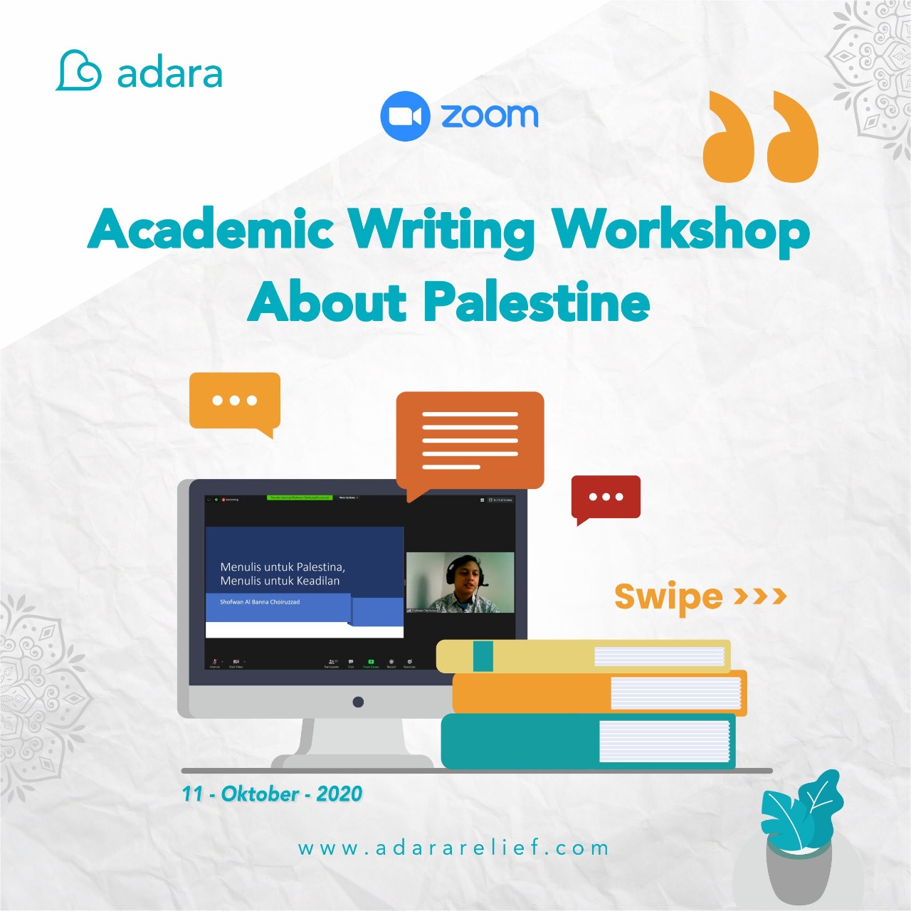 Adara Selenggarakan Workshop Menulis: Suara Kita, Masa Depan Palestina