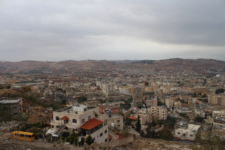 Pemandangan di kamp Baqaa, Yordania