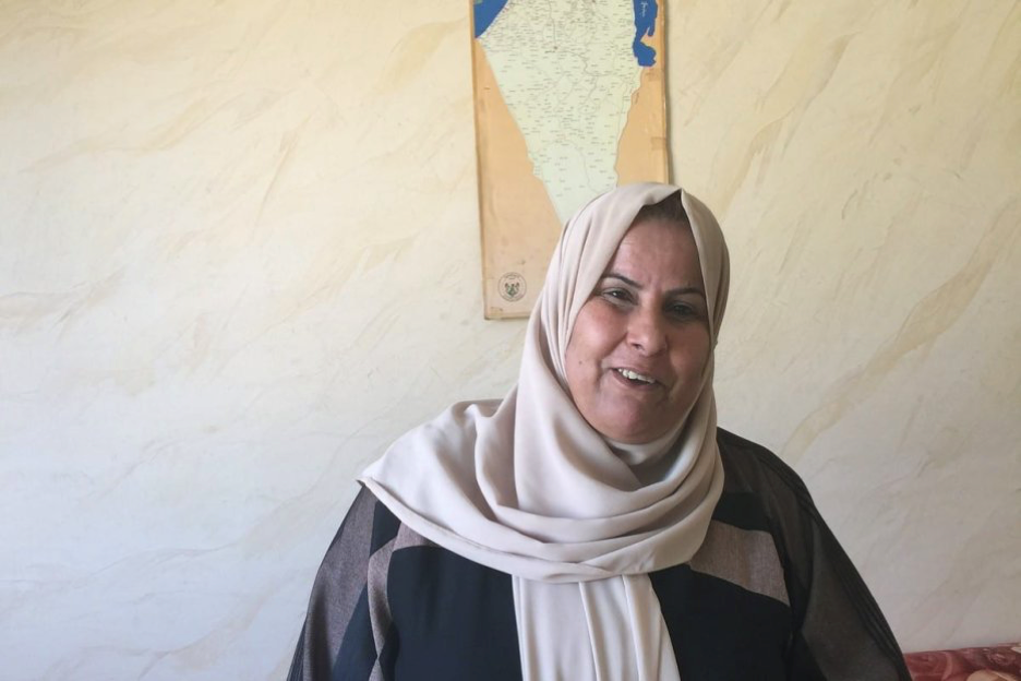 Jondiaa Awwad Al Dheini, warga Palestina yang tinggal di kamp pengungsi Jerash di Yordania, 29 Desember 2020