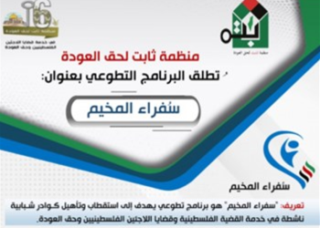 Lebanon Luncurkan Program Pelatihan Relawan untuk Bantu Pengungsi Palestina