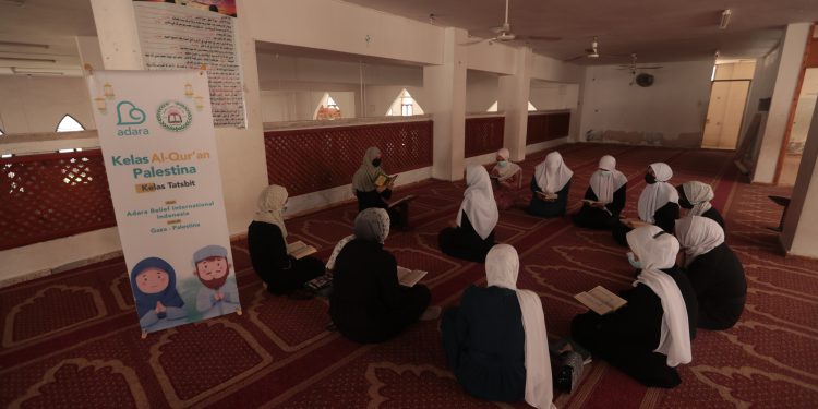 Adara Berikan Kelas Penguatan Hafalan Al-Qur’an Bagi Para Pelajar Gaza