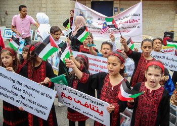 Peringati Hari Anak Arab, Anak-anak Gaza Lakukan Demonstrasi di Kantor PBB