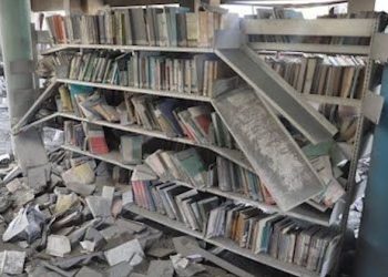 Perpustakaan Nasional Gaza Hancur Akibat Serangan Udara Israel