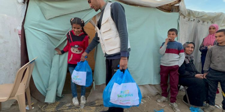 Adara Penuhi Kebutuhan Sayuran Para Pengungsi di Khan Younis, Gaza