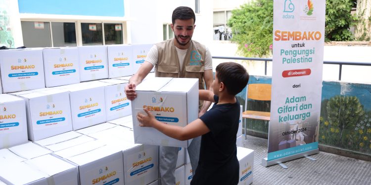 Adara Salurkan Bantuan Sembako dan Air untuk 265 Keluarga Palestina yang Terdampak Agresi Israel di Lebanon