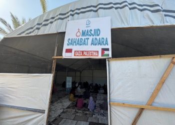 Perdana!! Adara Bangun Masjid di Gaza