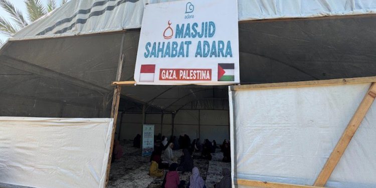Perdana!! Adara Bangun Masjid di Gaza