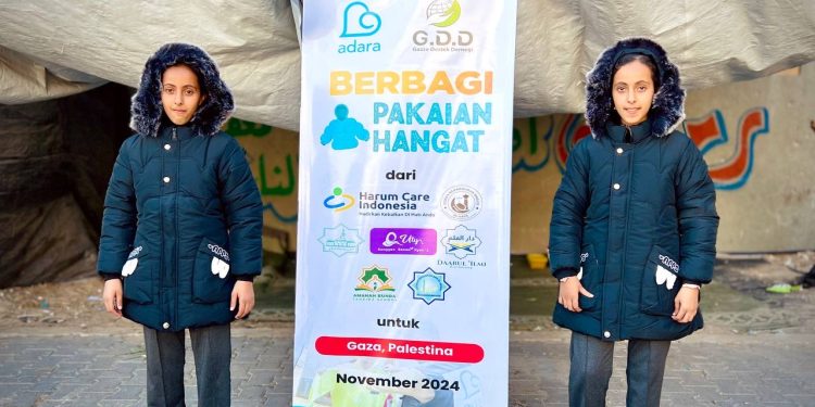 Bantu Hangatkan Gaza, Adara Kirimkan Pakaian Hangat untuk 234 Anak