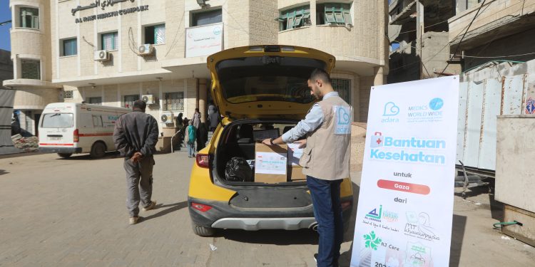 Adara Salurkan Bantuan Obat-obatan untuk 3.500 Lebih Pengungsi di Deir Balah dan Nuseirat, Gaza Tengah