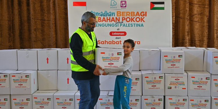 Adara Salurkan Bantuan Bahan Pokok Ramadhan untuk 710 Pengungsi Palestina di Lebanon