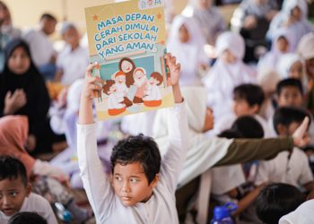 Kegiatan Peringatan Hari Anak Nasional yang digelar Adara Relief International di Saung Quran, Jagakarsa, Jakarta Selatan (23/07).