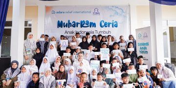 Agenda santunan yatim dalam Muharram Ceria: Anak Indonesia Tumbuh dalam Cinta dan Kepedulian yang bertempat di Saung Qur'an, Jagakarsa, Jakarta Selatan.