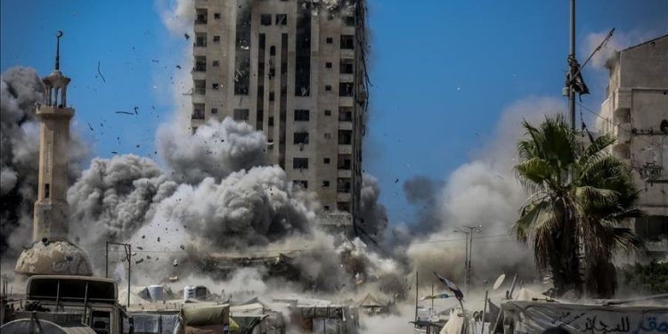 Militer Israel Bombardir Bangunan Tinggi Lain di Kota Gaza di Tengah Dorongan Pendudukan