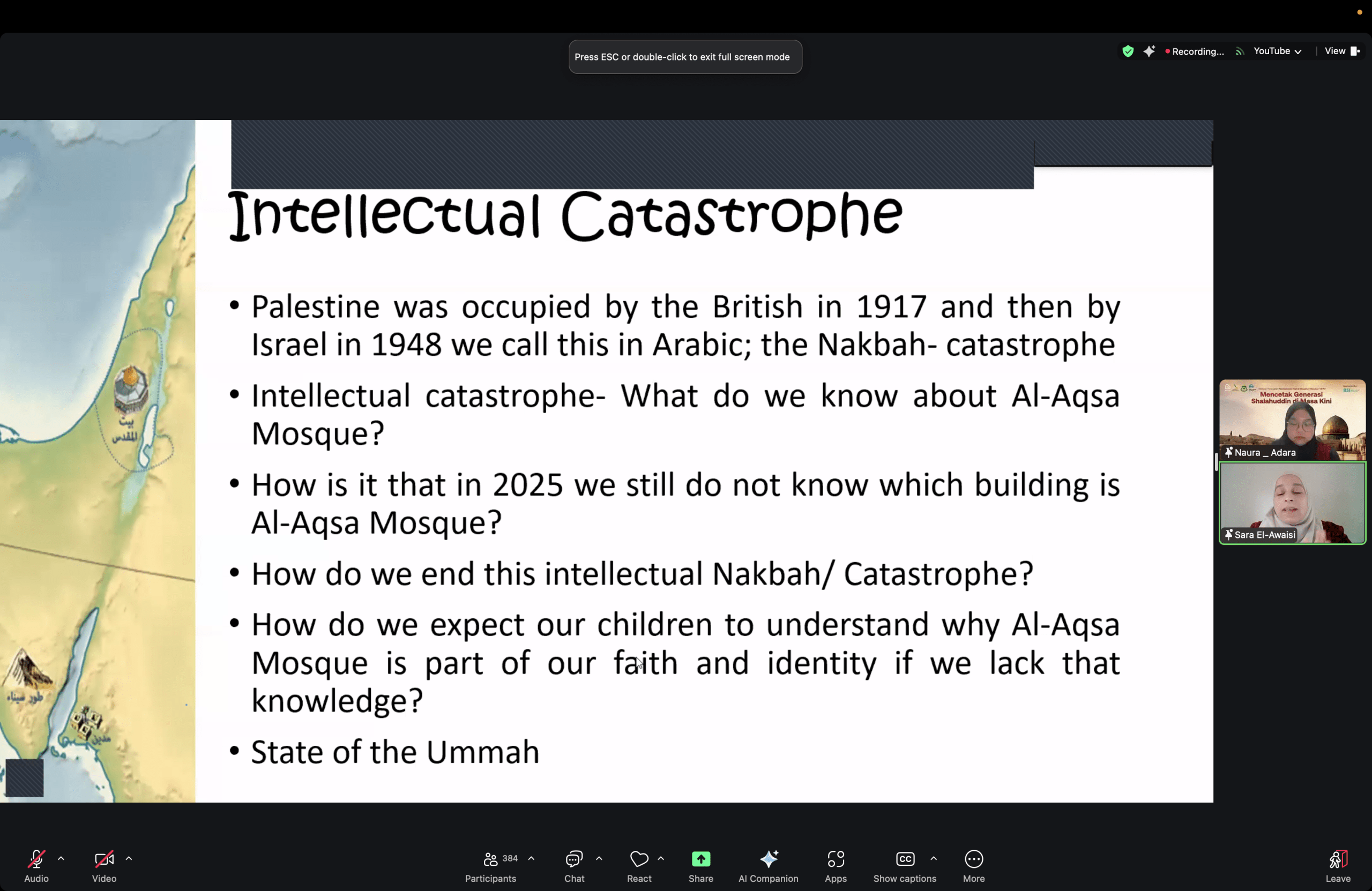Sarah menyatakan bahwa Intellectual Catastrophe ini sudah sangat mengkhawatirkan.