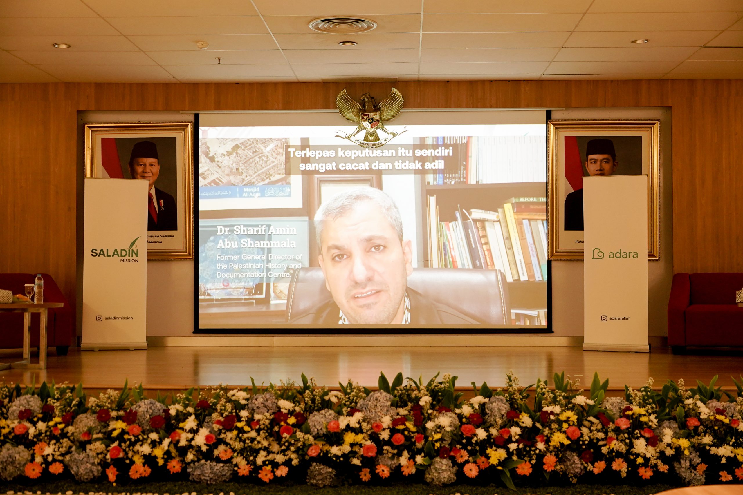 Pemaparan Dr. Sharif, Mantan Direktur Jenderal Pusat Sejarah dan Dokumentasi Palestina.