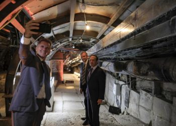 Peresmian terowongan di “Kota David”, dekat lingkungan Masjid Al-Aqsa (MEE)