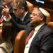 Menteri Keamanan Nasional Israel, Itamar Ben-Gvir, memberi isyarat selama sesi Parlemen di Yerusalem pada 28 Oktober 2024 [DEBBIE HILL/POOL/AFP via Getty Images]