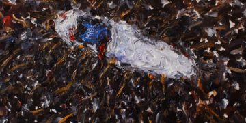 Lukisan karya Maram Ali, seniman yang suka melukis tentang Palestina (The New Arab)