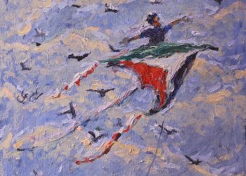 Lukisan karya Maram Ali, seniman yang suka melukis tentang Palestina (The New Arab)