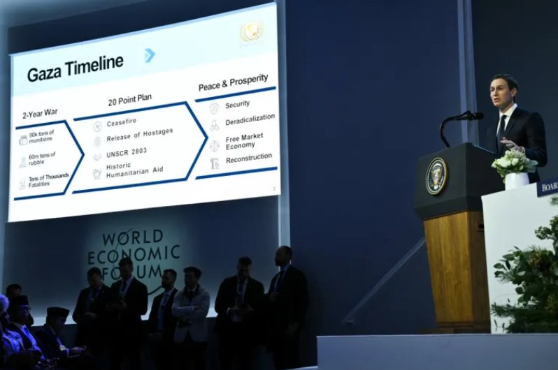 Jared Kushner memaparkan rencana “pembangunan kembali” Gaza pada pertemuan Dewan Perdamaian (Al Jazeera)
