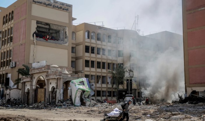 Kerusakan di gedung Universitas Al-Azhar akibat serangan pasukan Israel (MEE)