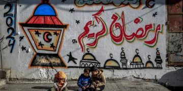 Anak-anak Palestina di Gaza dan mural Ramadan (CNN)