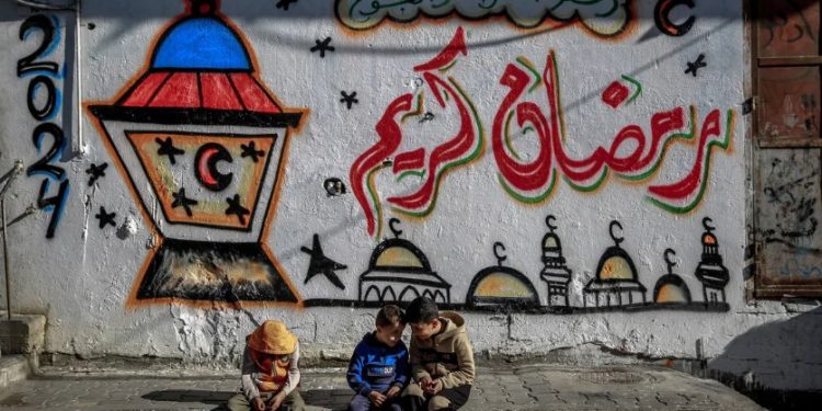 Anak-anak Palestina di Gaza dan mural Ramadan (CNN)