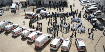 Aksi Solidaritas Tenaga Medis Gaza untuk Rekan di Penjara Israel