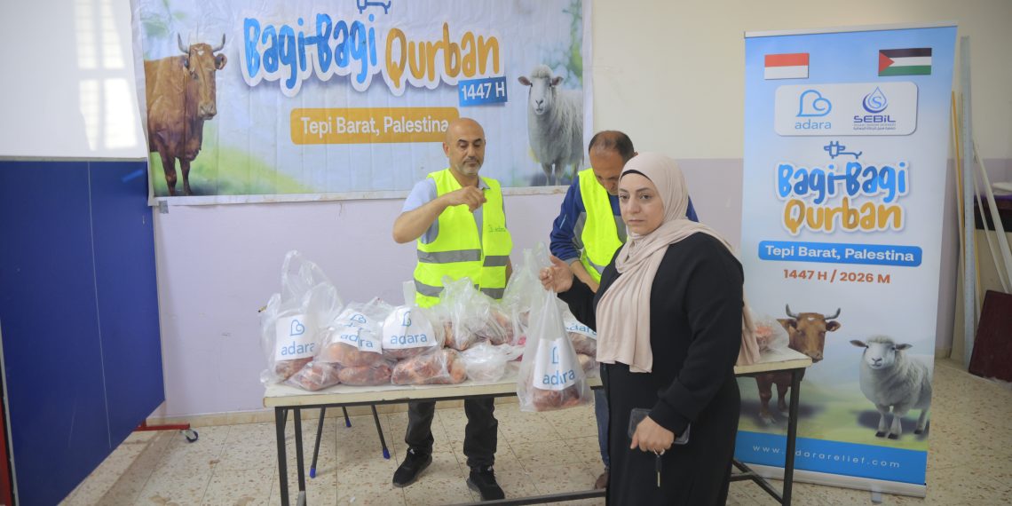 Daging Kurban Masyarakat Indonesia untuk Dua Kota di Tepi Barat