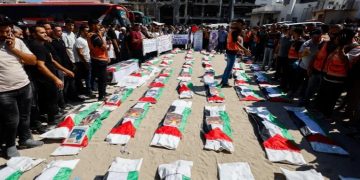 Gaza Gelar Pemakaman Massal 50 Warga Palestina