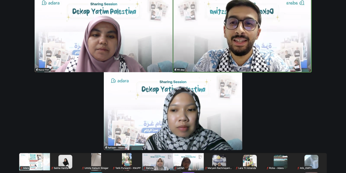 Merespons kondisi agresi yang semakin berdampak pada anak Gaza, Adara menggelar Sharing Session Program Dekap Yatim Palestina (DYP).